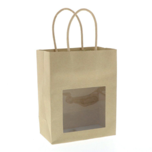 Petit sac en kraft solide avec fenêtre transparente, vous pourrez réaliser de magnifiques coffrets à offrir. Effet WAW assuré !